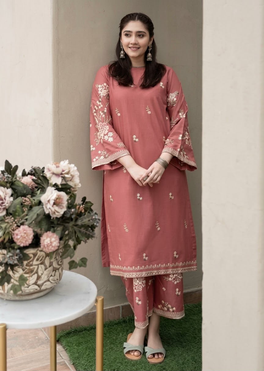 Dhanak Embroidered 2-Piece-ZQ-2024