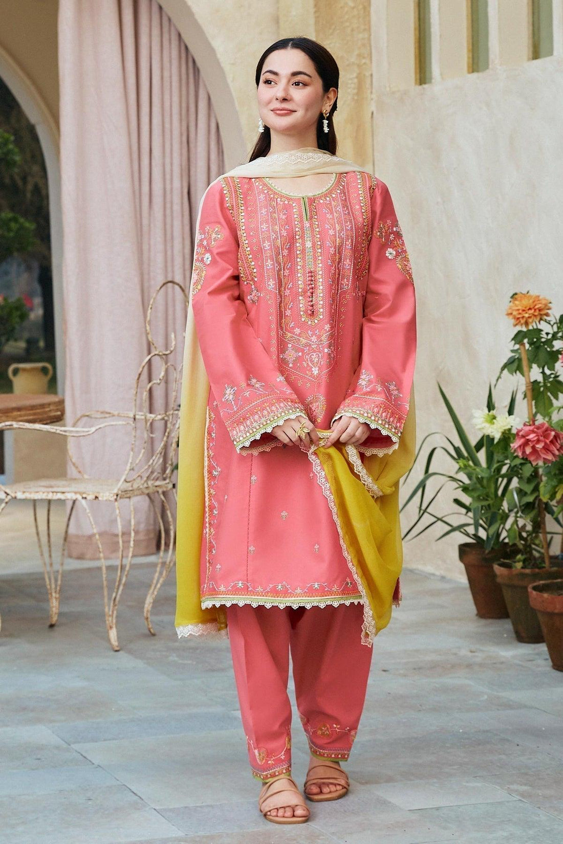 Dhanak Embroidered 3-PC-ALK3027