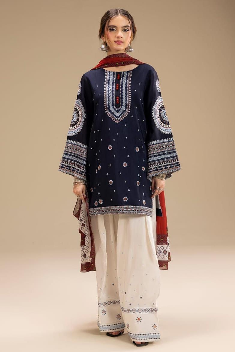 Dhanak Embroidered 3-PC-ALK3025