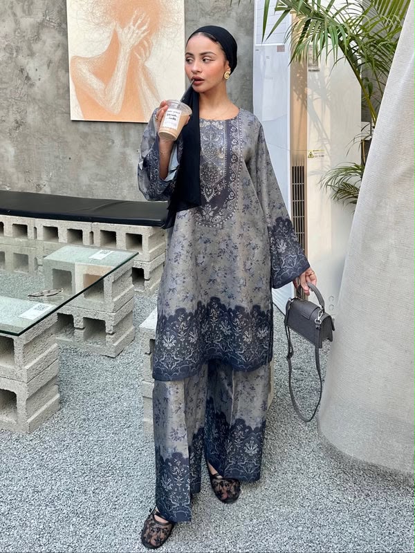 Digital Printed silk 2PC ZQ-6031