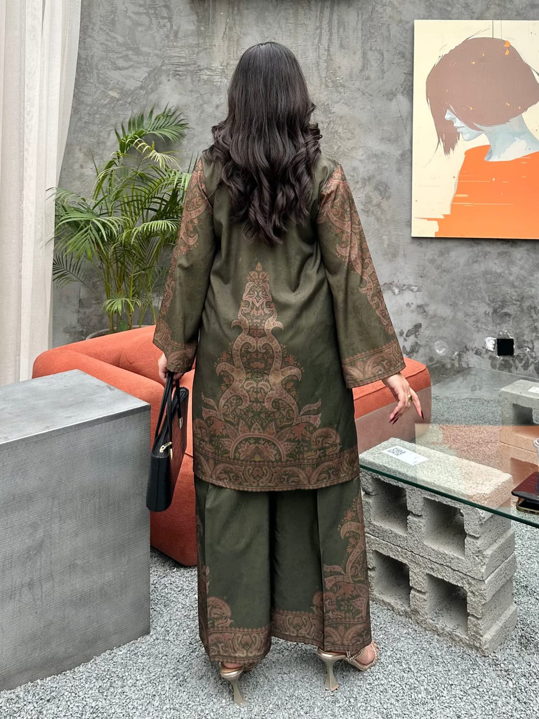 Digital Printed silk 2PC ZQ-6029