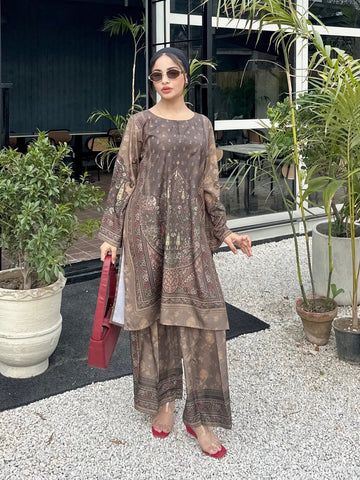 Digital Printed silk 2PC ZQ-6023